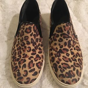 Cole Haan Cheetah print slip on shoes